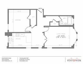 1 Bedroom 1 Bath 604 604 floor plan